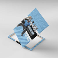 Custom Botswana Cricket Canvas Wall Art Go Baggy Blues Zebra Mascot - Wonder Print Shop