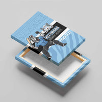 Custom Botswana Cricket Canvas Wall Art Go Baggy Blues Zebra Mascot - Wonder Print Shop