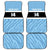 Custom Botswana Cricket Car Mats Go Baggy Blues Zebra Mascot - Wonder Print Shop