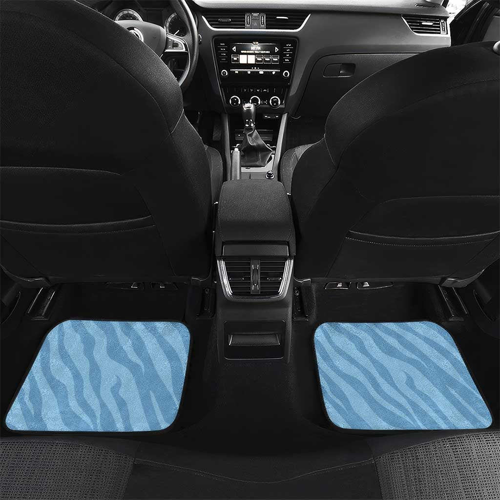 Custom Botswana Cricket Car Mats Go Baggy Blues Zebra Mascot - Wonder Print Shop