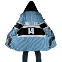 Custom Botswana Cricket Cloak Go Baggy Blues Zebra Mascot - Wonder Print Shop