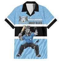 Custom Botswana Cricket Family Matching Long Sleeve Bodycon Dress and Hawaiian Shirt Go Baggy Blues Zebra Mascot - Wonder Print Shop