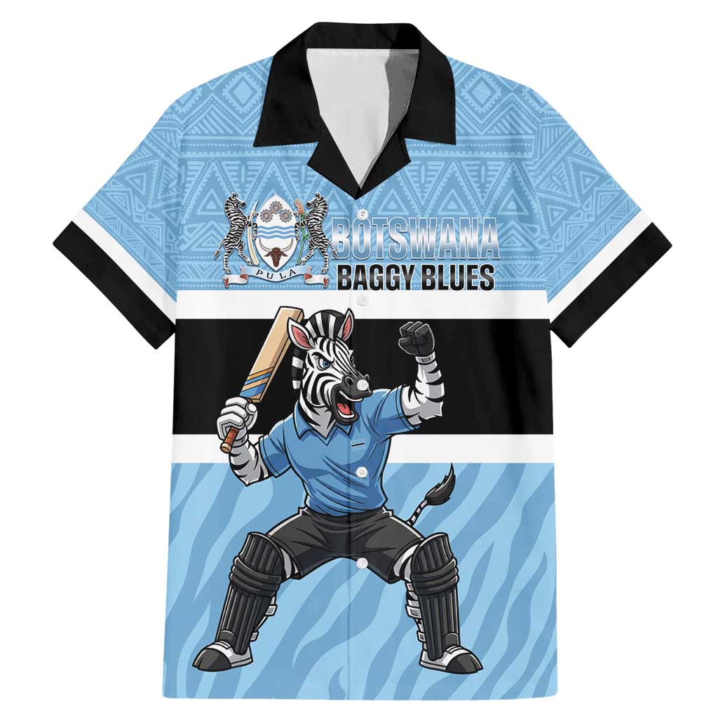Custom Botswana Cricket Family Matching Mermaid Dress and Hawaiian Shirt Go Baggy Blues Zebra Mascot - Wonder Print Shop