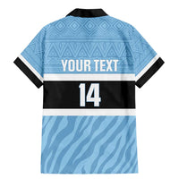 Custom Botswana Cricket Family Matching Mermaid Dress and Hawaiian Shirt Go Baggy Blues Zebra Mascot - Wonder Print Shop