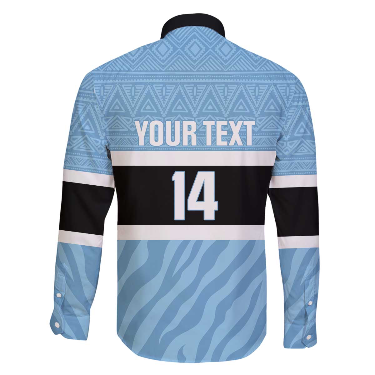 Custom Botswana Cricket Family Matching Off The Shoulder Long Sleeve Dress and Hawaiian Shirt Go Baggy Blues Zebra Mascot - Wonder Print Shop