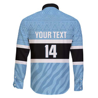 Custom Botswana Cricket Family Matching Puletasi and Hawaiian Shirt Go Baggy Blues Zebra Mascot - Wonder Print Shop