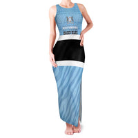 Custom Botswana Cricket Family Matching Tank Maxi Dress and Hawaiian Shirt Go Baggy Blues Zebra Mascot - Wonder Print Shop