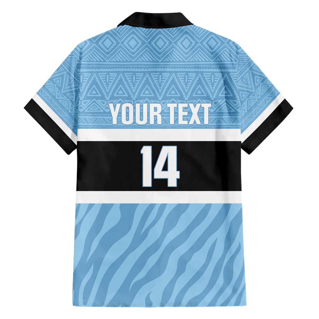 Custom Botswana Cricket Hawaiian Shirt Go Baggy Blues Zebra Mascot - Wonder Print Shop