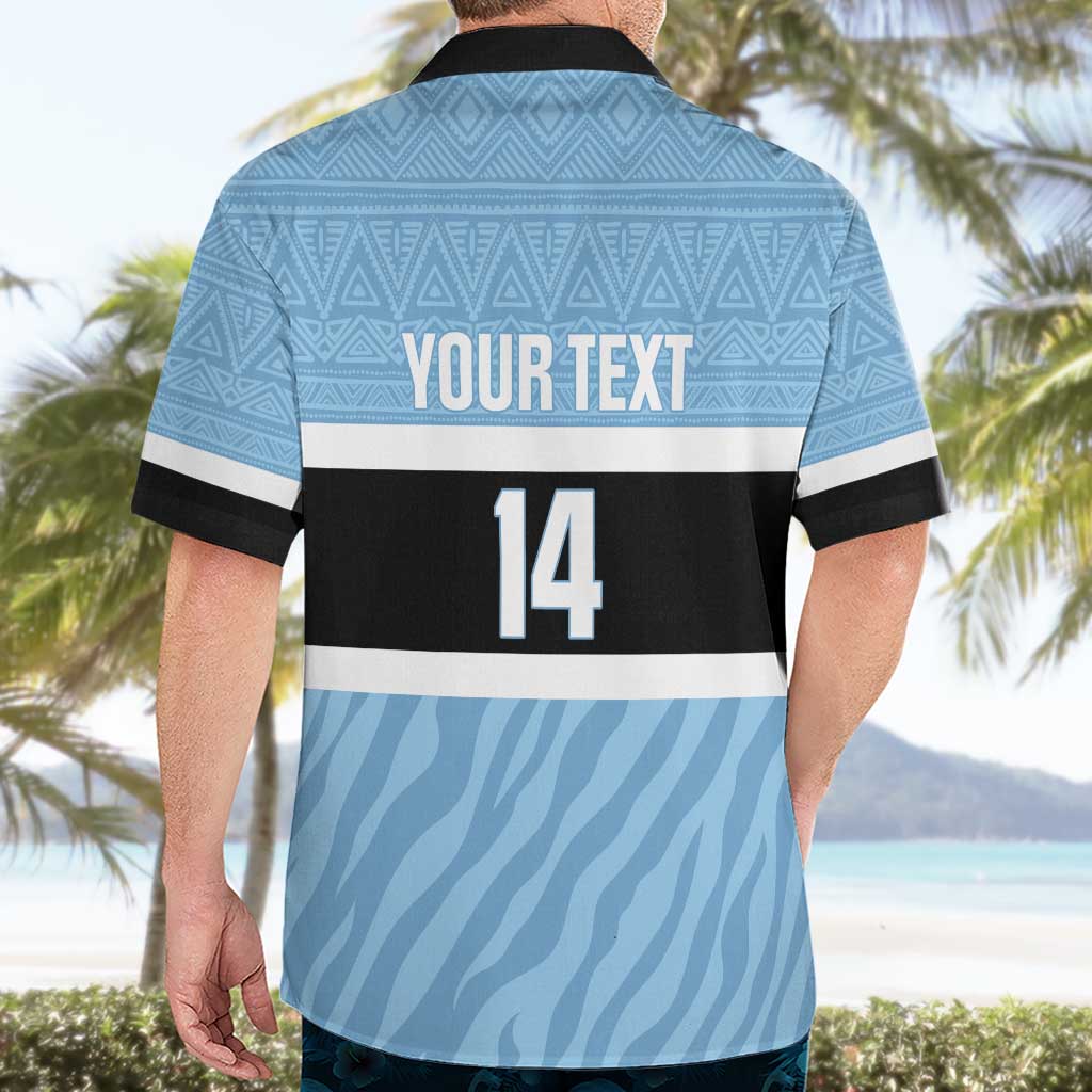 Custom Botswana Cricket Hawaiian Shirt Go Baggy Blues Zebra Mascot - Wonder Print Shop