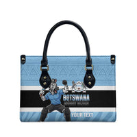 Custom Botswana Cricket Leather Bag Go Baggy Blues Zebra Mascot - Wonder Print Shop