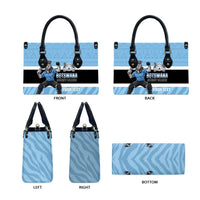 Custom Botswana Cricket Leather Bag Go Baggy Blues Zebra Mascot - Wonder Print Shop
