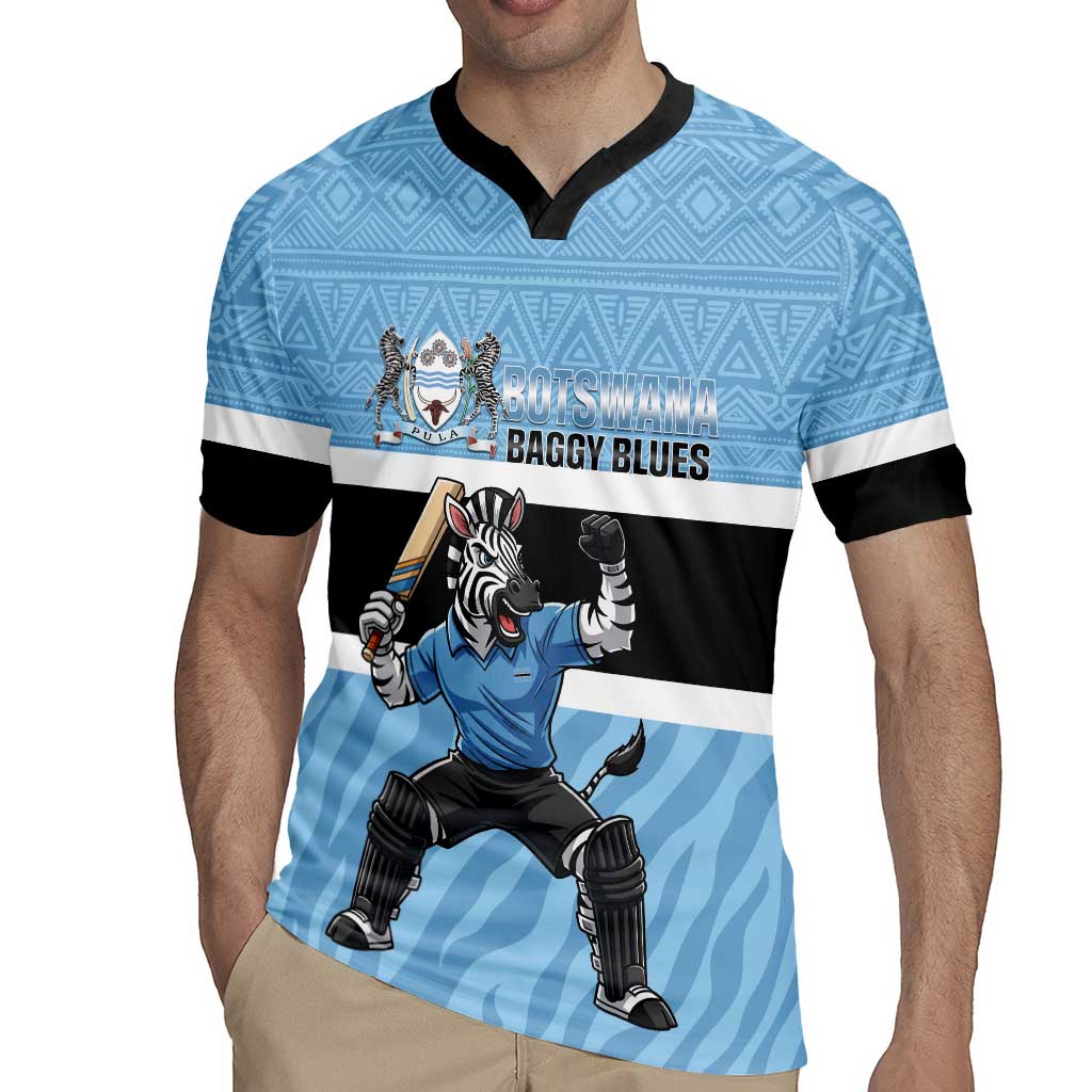 Custom Botswana Cricket Rugby Jersey Go Baggy Blues Zebra Mascot - Wonder Print Shop