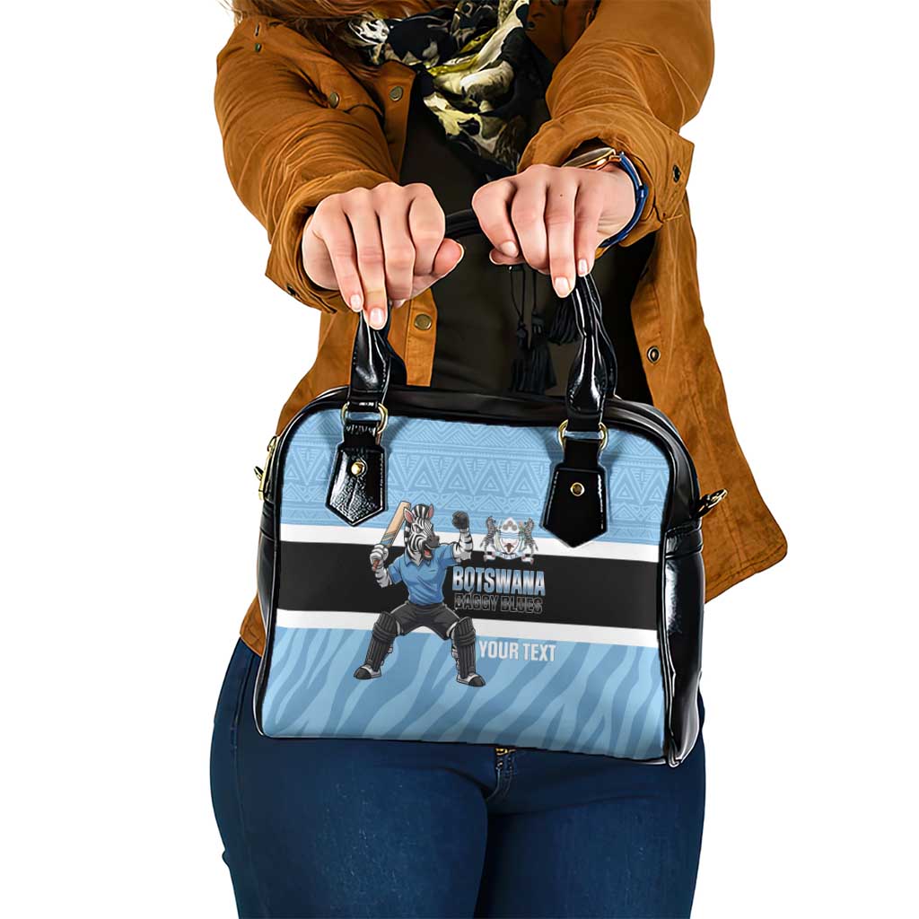 Custom Botswana Cricket Shoulder Handbag Go Baggy Blues Zebra Mascot - Wonder Print Shop