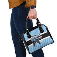 Custom Botswana Cricket Shoulder Handbag Go Baggy Blues Zebra Mascot - Wonder Print Shop