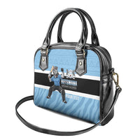 Custom Botswana Cricket Shoulder Handbag Go Baggy Blues Zebra Mascot - Wonder Print Shop