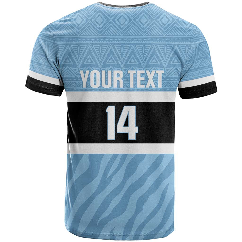 Custom Botswana Cricket T Shirt Go Baggy Blues Zebra Mascot - Wonder Print Shop