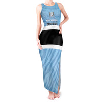 Custom Botswana Cricket Tank Maxi Dress Go Baggy Blues Zebra Mascot - Wonder Print Shop