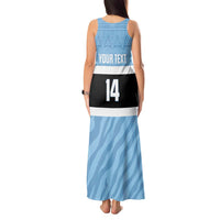 Custom Botswana Cricket Tank Maxi Dress Go Baggy Blues Zebra Mascot - Wonder Print Shop