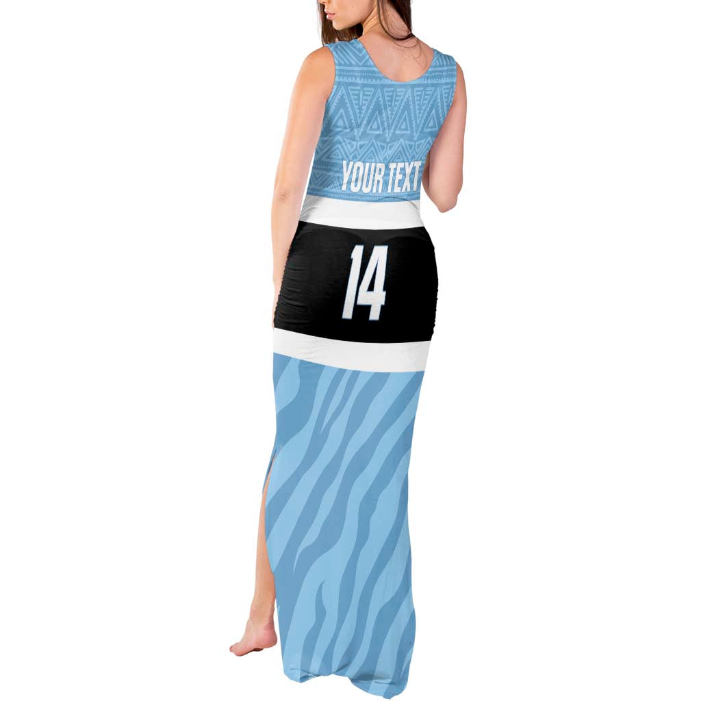 Custom Botswana Cricket Tank Maxi Dress Go Baggy Blues Zebra Mascot - Wonder Print Shop