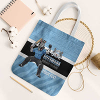Custom Botswana Cricket Tote Bag Go Baggy Blues Zebra Mascot - Wonder Print Shop