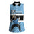 Custom Botswana Cricket Women Sleeveless Polo Shirt Go Baggy Blues Zebra Mascot - Wonder Print Shop