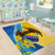Personalised Bosnia and Herzegovina Independence Day Area Rug Lilium Bosniacum With Eagle Curve Style - Wonder Print Shop
