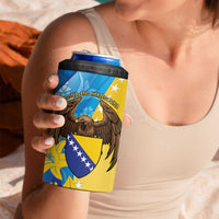 Personalised Bosnia and Herzegovina Independence Day 4 in 1 Can Cooler Tumbler Lilium Bosniacum With Eagle Curve Style - Wonder Print Shop