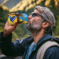 Personalised Bosnia and Herzegovina Independence Day 4 in 1 Can Cooler Tumbler Lilium Bosniacum With Eagle Curve Style - Wonder Print Shop