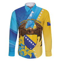 Personalised Bosnia and Herzegovina Independence Day Family Matching Puletasi and Hawaiian Shirt Lilium Bosniacum With Eagle Curve Style - Wonder Print Shop