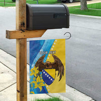 Personalised Bosnia and Herzegovina Independence Day Garden Flag Lilium Bosniacum With Eagle Curve Style - Wonder Print Shop