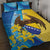 Personalised Bosnia and Herzegovina Independence Day Quilt Bed Set Lilium Bosniacum With Eagle Curve Style - Wonder Print Shop