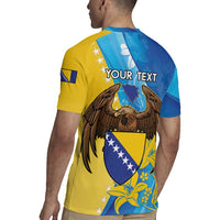 Personalised Bosnia and Herzegovina Independence Day Rugby Jersey Lilium Bosniacum With Eagle Curve Style - Wonder Print Shop