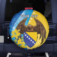 Personalised Bosnia and Herzegovina Independence Day Spare Tire Cover Lilium Bosniacum With Eagle Curve Style - Wonder Print Shop