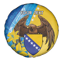 Personalised Bosnia and Herzegovina Independence Day Spare Tire Cover Lilium Bosniacum With Eagle Curve Style - Wonder Print Shop