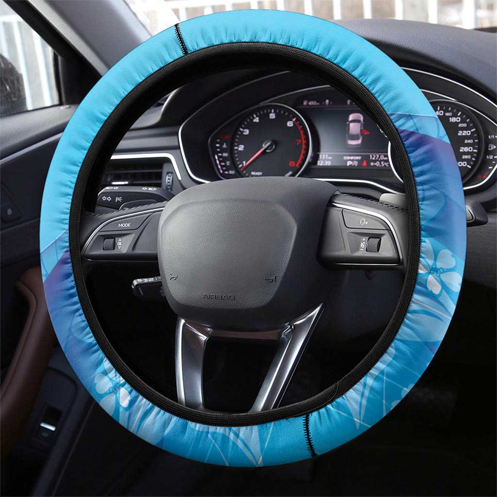 Bosnia and Herzegovina Independence Day Steering Wheel Cover Lilium Bosniacum With Eagle Curve Style - Wonder Print Shop