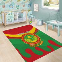 Personalised Mauritania Independence Day Area Rug Coat Of Arms With Map Flag Color - Wonder Print Shop