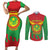 Personalised Mauritania Independence Day Couples Matching Short Sleeve Bodycon Dress and Long Sleeve Button Shirt Coat Of Arms With Map Flag Color - Wonder Print Shop