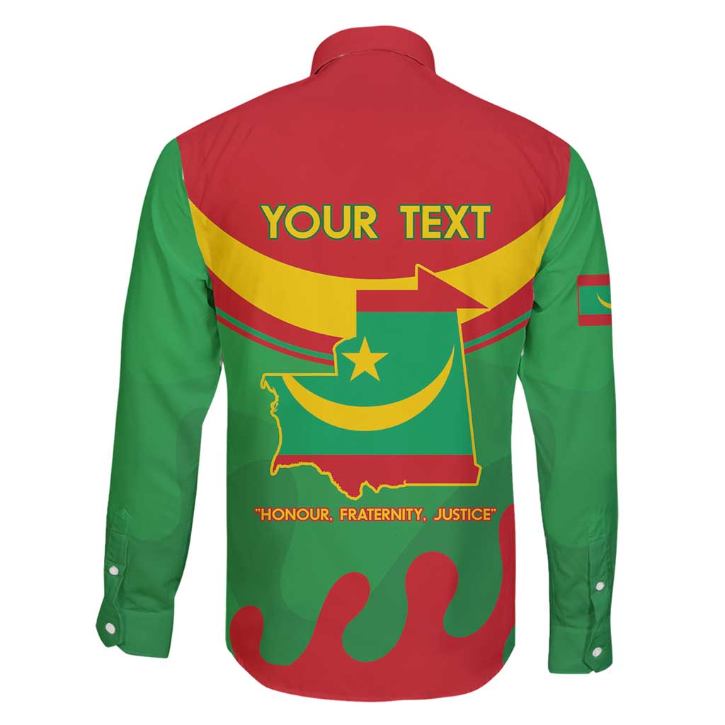 Personalised Mauritania Independence Day Family Matching Long Sleeve Bodycon Dress and Hawaiian Shirt Coat Of Arms With Map Flag Color - Wonder Print Shop