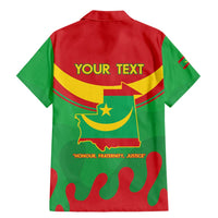 Personalised Mauritania Independence Day Family Matching Mermaid Dress and Hawaiian Shirt Coat Of Arms With Map Flag Color - Wonder Print Shop