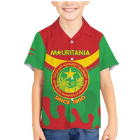 Personalised Mauritania Independence Day Family Matching Mermaid Dress and Hawaiian Shirt Coat Of Arms With Map Flag Color - Wonder Print Shop