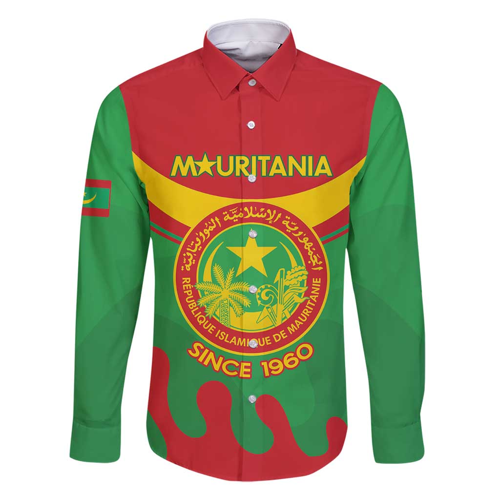 Personalised Mauritania Independence Day Family Matching Off Shoulder Short Dress and Hawaiian Shirt Coat Of Arms With Map Flag Color - Wonder Print Shop