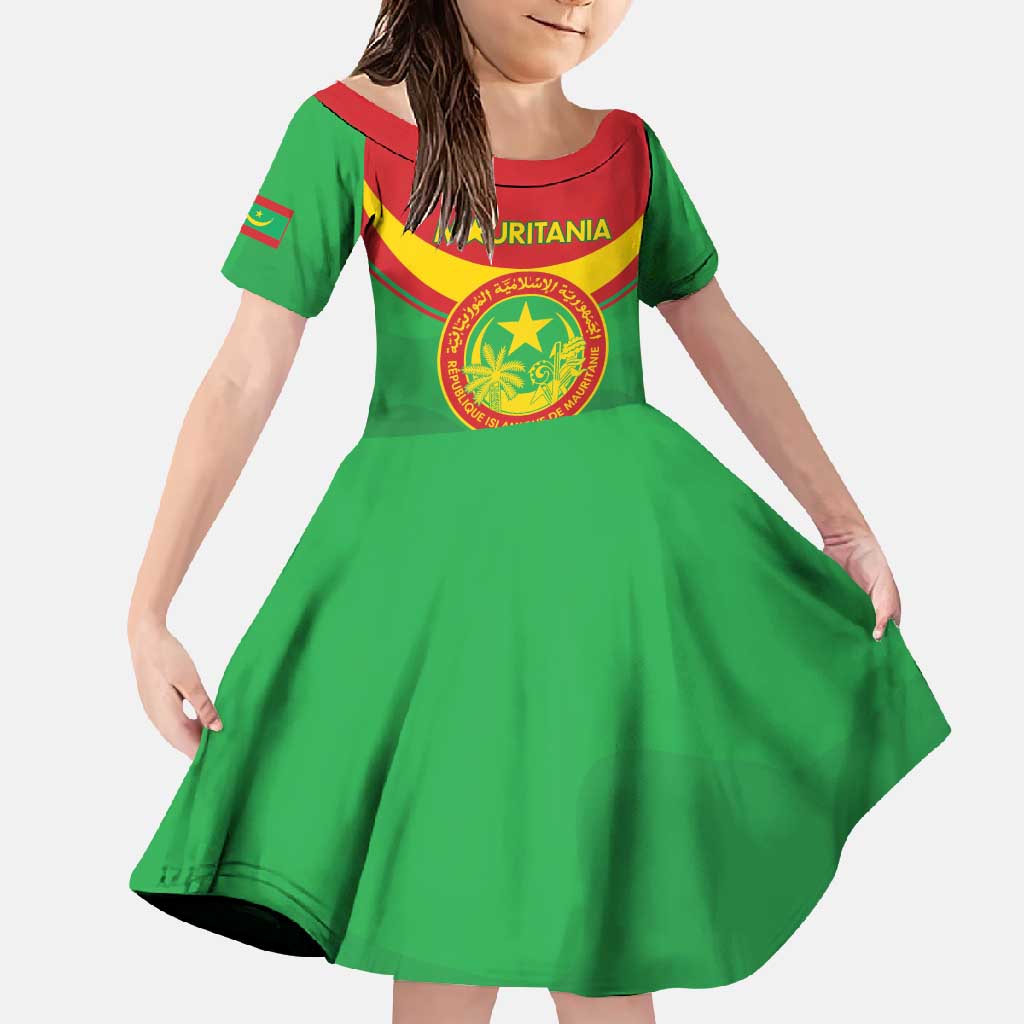 Personalised Mauritania Independence Day Family Matching Tank Maxi Dress and Hawaiian Shirt Coat Of Arms With Map Flag Color - Wonder Print Shop