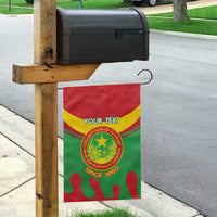 Personalised Mauritania Independence Day Garden Flag Coat Of Arms With Map Flag Color - Wonder Print Shop