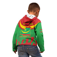 Personalised Mauritania Independence Day Kid Hoodie Coat Of Arms With Map Flag Color - Wonder Print Shop