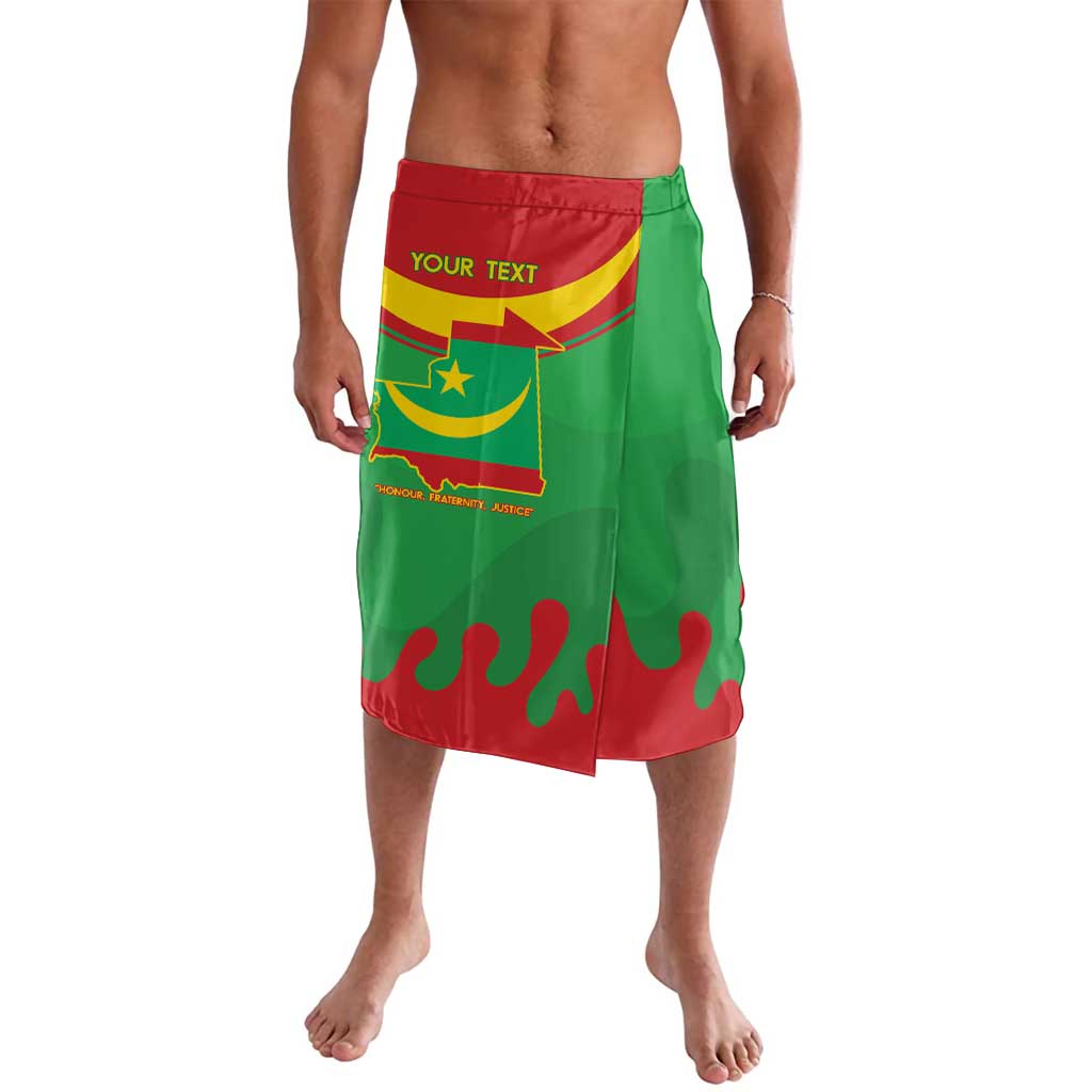 Personalised Mauritania Independence Day Lavalava Coat Of Arms With Map Flag Color - Wonder Print Shop