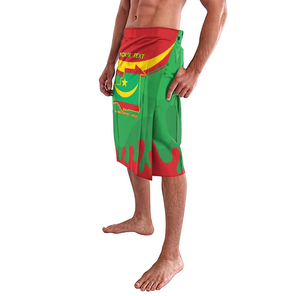 Personalised Mauritania Independence Day Lavalava Coat Of Arms With Map Flag Color - Wonder Print Shop
