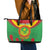 Personalised Mauritania Independence Day Leather Tote Bag Coat Of Arms With Map Flag Color - Wonder Print Shop