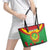 Personalised Mauritania Independence Day Leather Tote Bag Coat Of Arms With Map Flag Color - Wonder Print Shop