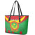 Personalised Mauritania Independence Day Leather Tote Bag Coat Of Arms With Map Flag Color - Wonder Print Shop