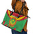 Personalised Mauritania Independence Day Leather Tote Bag Coat Of Arms With Map Flag Color - Wonder Print Shop